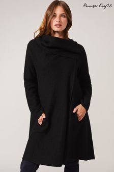 Phase Eight Black Bellona Knit Coat (357360) | £115