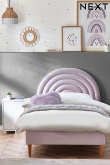 Opulent Velvet Lilac Purple Rainbow Kids Upholstered Bed Bed Frame (358823) | £399 - £450