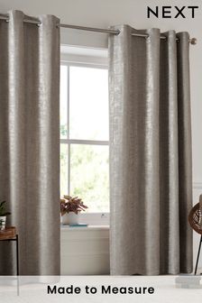 Natural Metallic Geo LT Made To Measure Curtains