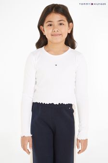Tommy Hilfiger Kids Essential Long Sleeve White T-Shirt