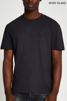 River Island Black Casa Studios Washed T-Shirt
