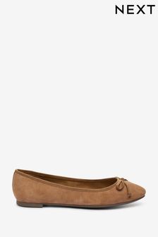 Camel Forever Comfort® Round Toe Leather Ballerinas (365377) | £34