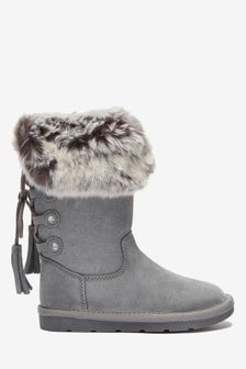 ladies grey boots