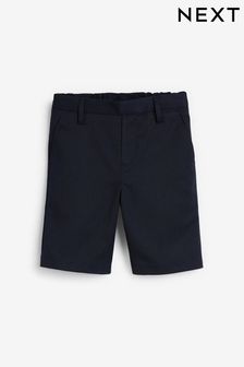 Navy Pull-On Waist Flat Front Shorts (3-14yrs) (366343) | £6 - £13