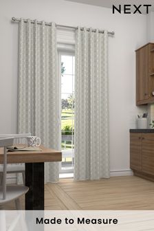 Natural/Grey Country Geo Made To Measure Curtains