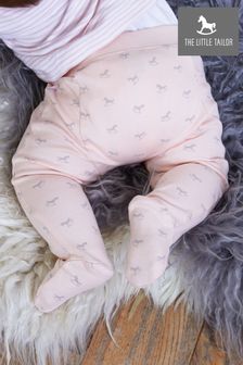 The Little Tailor Pink Rocking Horse Jersey Slouch Pants