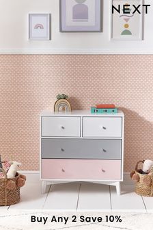 Pink Quinn Kids Nursery 4 Drawer Chest Of Drawers (375770) | £335