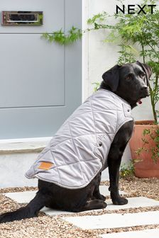 Silver Silver Quilted Dog Coat (377925) | £12 - £20