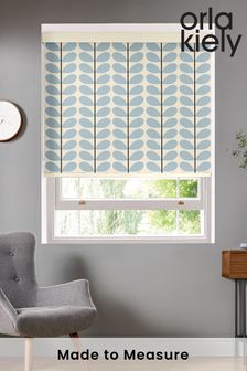 Orla Kiely Blue Two Colour Stem Made To Measure Roller Blind (378313) | £58