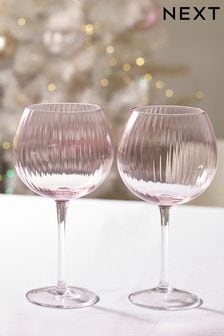 Pink Sienna Glassware Set of 2 Gin Glasses (378625) | £22