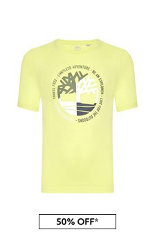 Timberland Boys Yellow Cotton T-Shirt