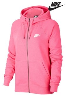nike pink zip up hoodie