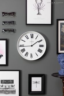 Jones Clocks White Magazine White Wall Clock