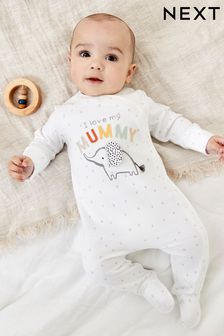 Mummy Elephant Single Baby Sleepsuit (0-18mths) (380999) | £9 - £10