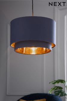 Navy Rico 2 Tier Easy Fit Lamp Shade