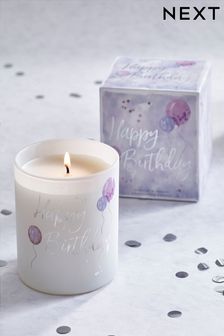 Purple White Jasmine Happy Birthday Scented Candle (382101) | £8
