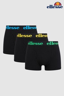 Ellesse™ Black Hali 3 Pack Trunks