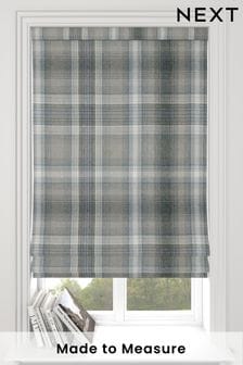 Check Grey Cosy Made To Measure Roman Blind