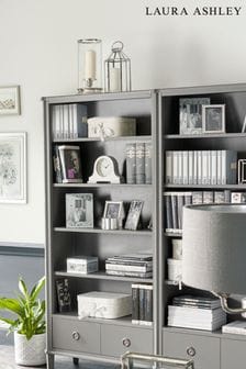 Henshaw Pale Charcoal 2 Drawer Single Bookcase 