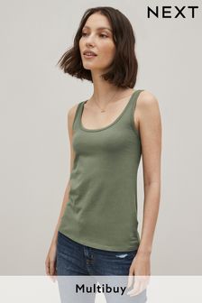 Khaki Green Thick Strap Vest (399314) | £7