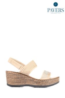 pavers tan wedge sandals