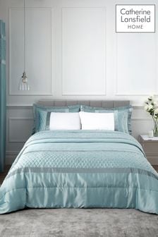 Catherine Lansfield Blue Sequin Cluster Bedspread