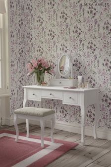 Cotton White Rosalind 3 Drawer Dressing Table, Stool and Mirror Set