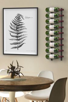 Jeray Black Final Touch 18 Bottle Wall Mounted Wine Rack