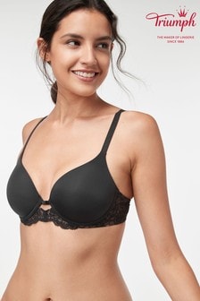Triumph® Black Amourette Charm Wired Half Cup Padded Bra