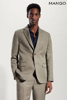 Mango Slim Fit Linen Suit Blazer (405376) | £120