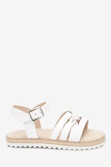Leather Plait Sandals (Younger)