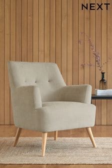 Soft Texture Light Natural Carter Light Leg Accent Chair (407860) | £290