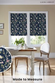 Midnight Blue Summer Palace Made to Measure Roman Blinds