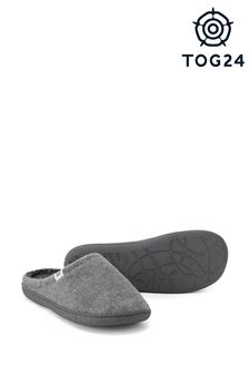 mens grey fluffy slippers