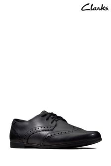 Clarks Black Youth Multi Fit Scala Lace Shoes (415808) | £54