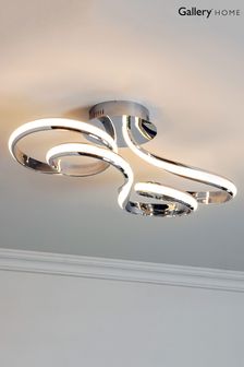 Gallery Direct Silver Niamh Flush Ceiling Light