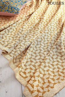 Joules Gold Honey & Crumpets Geo Throw