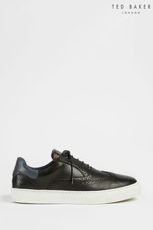 Ted Baker Black Dennton Brogue Leather Cupsole Shoes