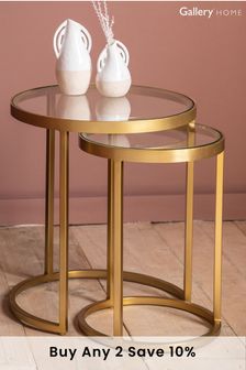 Gallery Home Gold Ruston Nest of 2 Tables