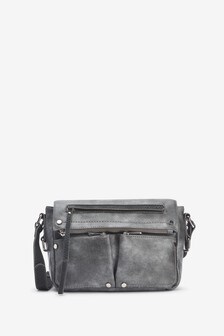 grey messenger bag