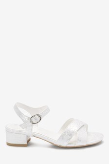 Girls White Sandals | White Silders 