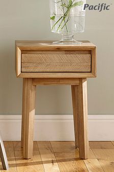 Pacific Lifestyle Sand Wash Acacia Wood 1 Drawer Bedside Unit