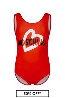 Moschino Kids Baby Girls Red Swimsuit
