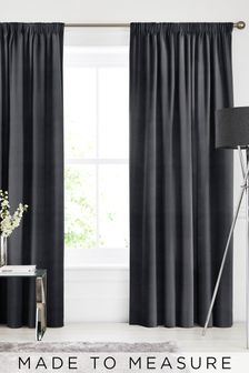 Noir Black Otto Made To Measure Curtains