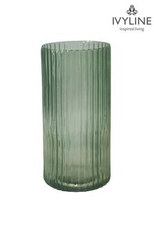 Ivyline Green Daphne Ribbed Vase