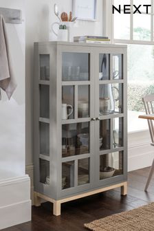 Dove Grey Malvern Oak Effect Glazed Cabinet (436745) | £425