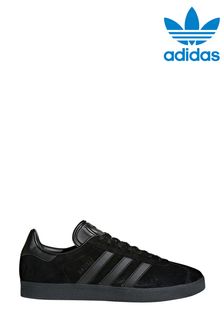 adidas Originals Black/Black Gazelle Trainers (436749) | £70