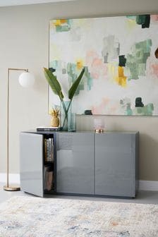Sloane Grey Glass Large Sideboard (437640) | £650