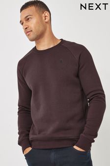 Burgundy Red With Stag Regular Fit Crew Sweatshirt (437767) | £24