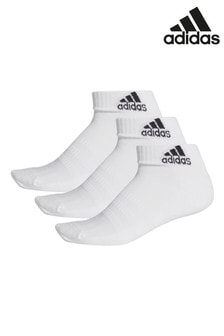 adidas Kids White Ankle Socks Three Pack